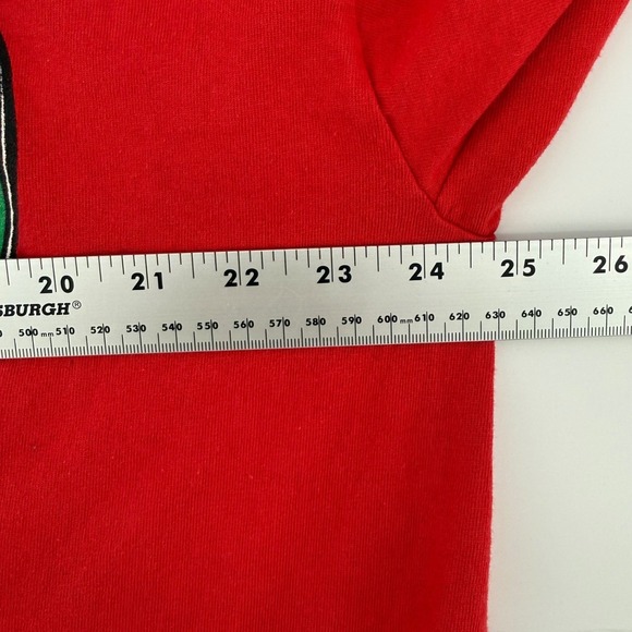 Vintage Disney Store Santa Tigger Christmas Long Sleeve Sleep Shirt Red Made USA - Picture 5 of 6